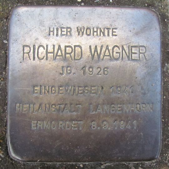 Stolperstein en memoria de Richard Wagner