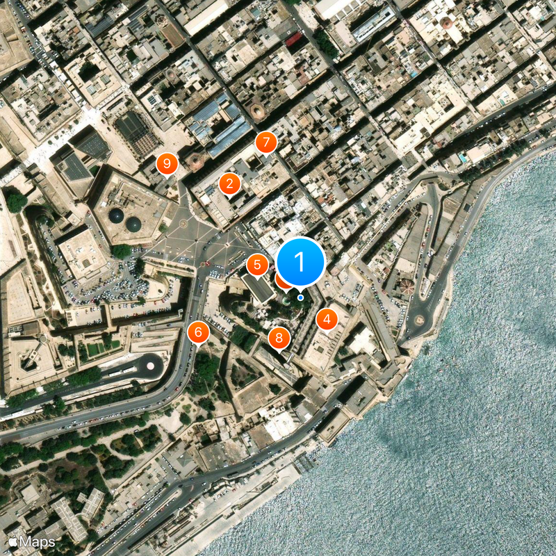 Upper Barracca Gardens Map