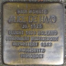 Stolperstein en memoria de Alice de Haas