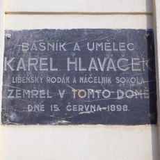 Plaque to Karel Hlaváček
