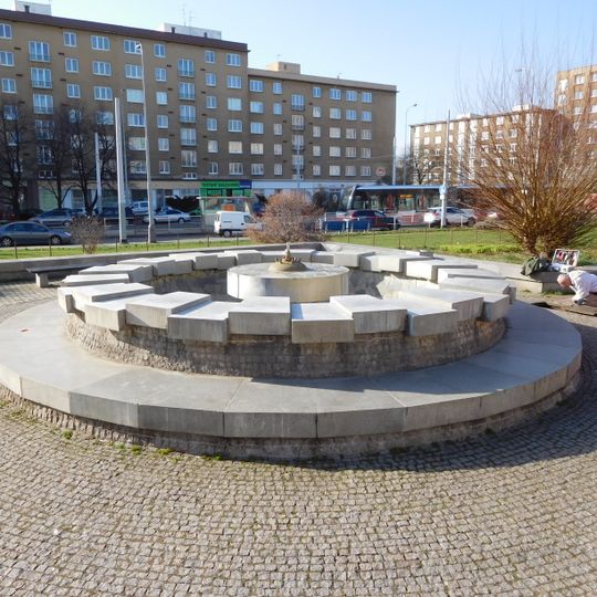 Fountain at Kubánské náměstí, Vršovice