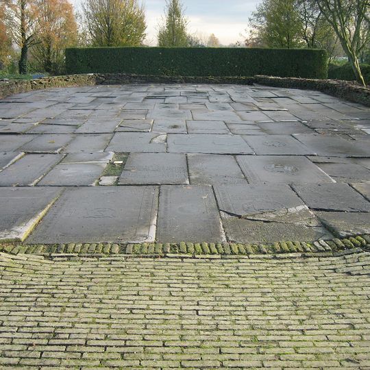 Fundamenten en zerkenvloer van de Hervormde Kerk