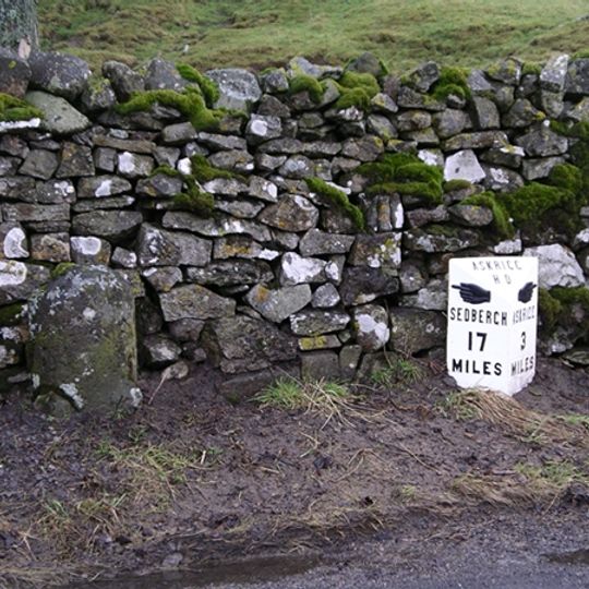 Milestone, 40m west of Bird Gill; a mile east of Sedbusk
