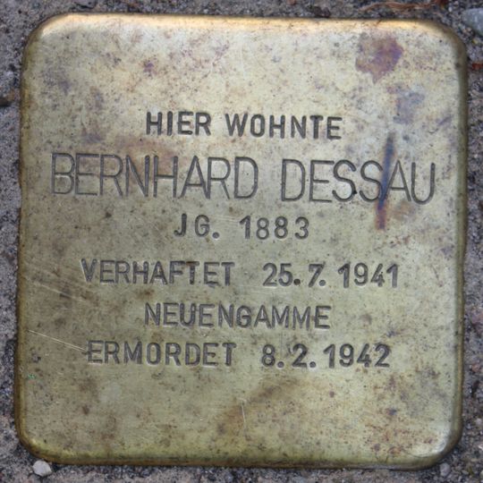 Stolperstein en memoria de Bernhard Dessau