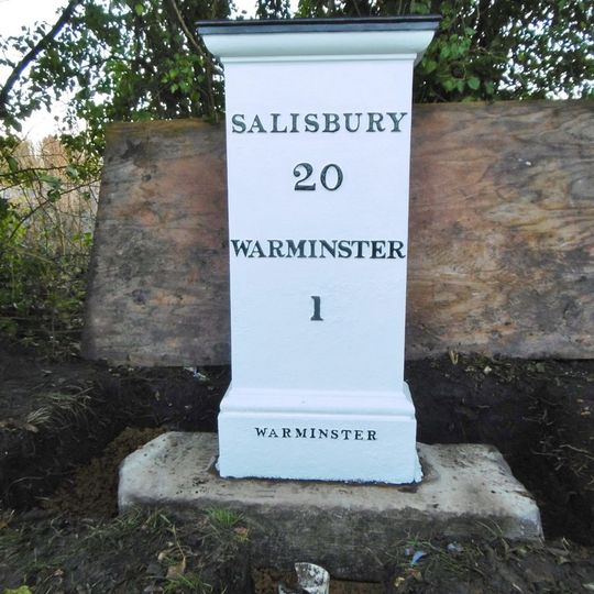 Milestone about 70 yards from turning to Boreham