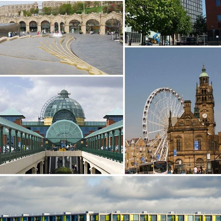 Centro città di Sheffield