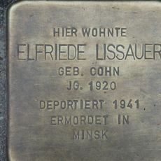 Stolperstein dedicated to Elfriede Lissauer