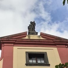 Socha svatého Václava na kostele svatého Václava v Budyni nad Ohří