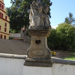 Statue of Pietà on the castle bridge in Třebíč