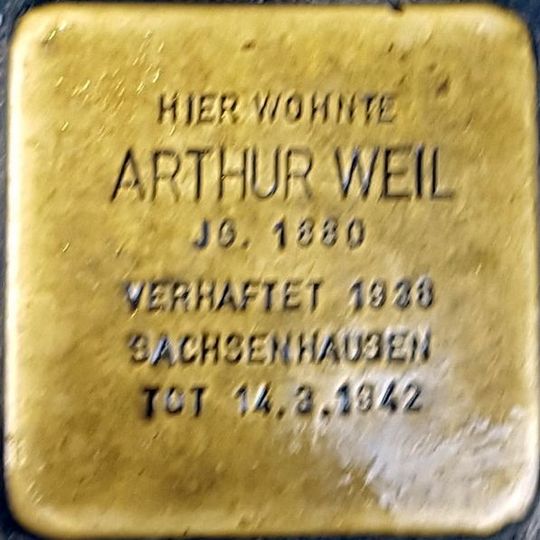 Stolperstein dedicated to Arthur Weil
