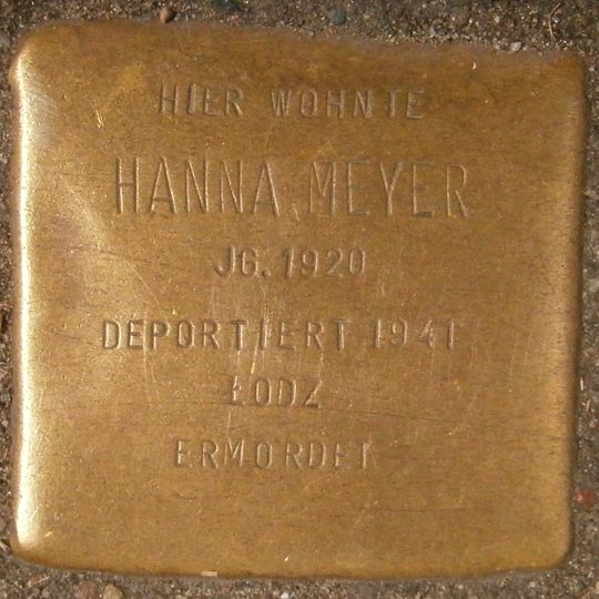 Stolperstein en memoria de Hanna Meyer