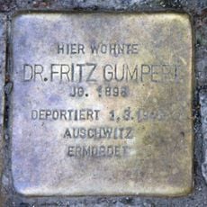 Stolperstein dedicated to Dr. Fritz Gumpert