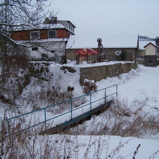 Lávka přes Bubovický potok před ústím do Berounky