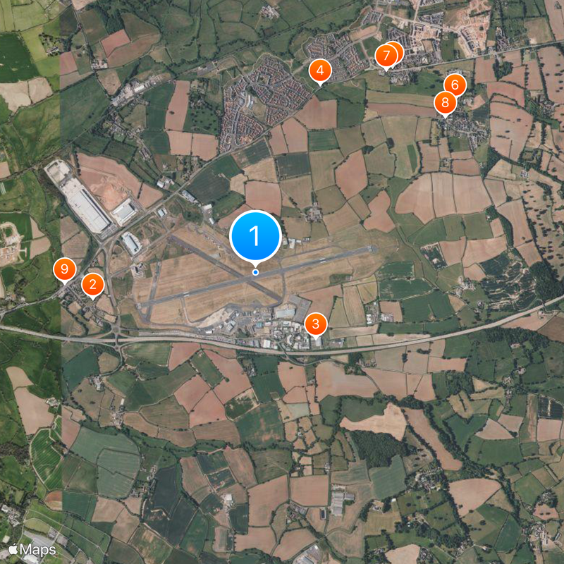 Exeter Airport Map