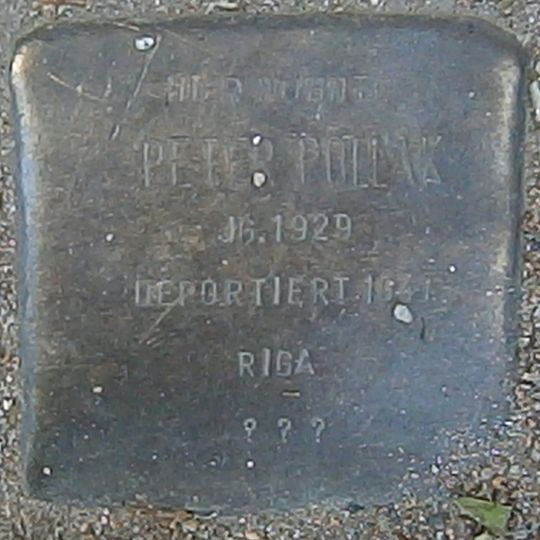 Stolperstein dedicated to Peter Pollak