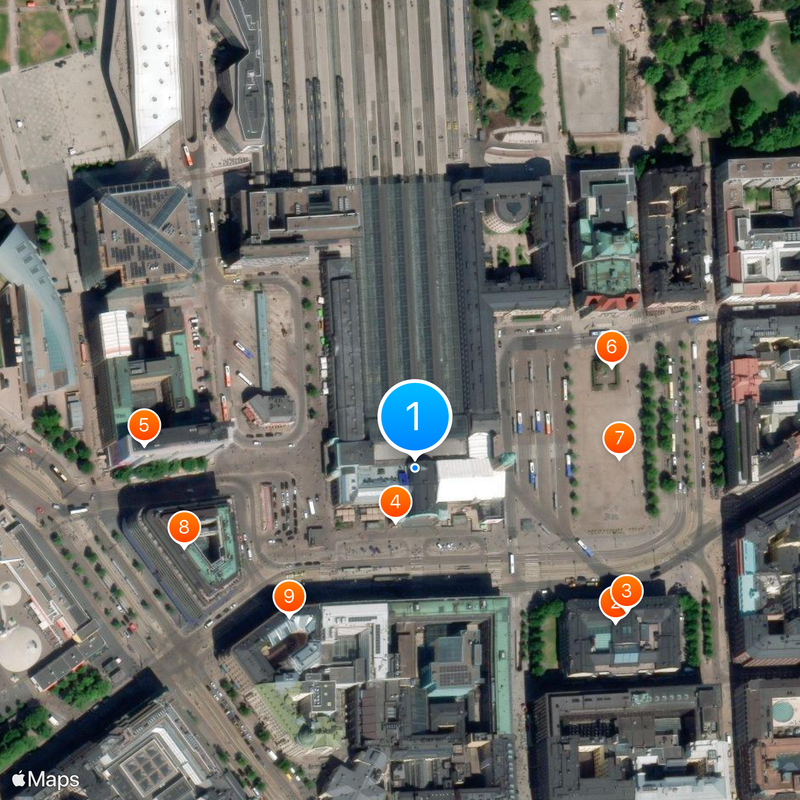 Helsinki Central Railway Station Map