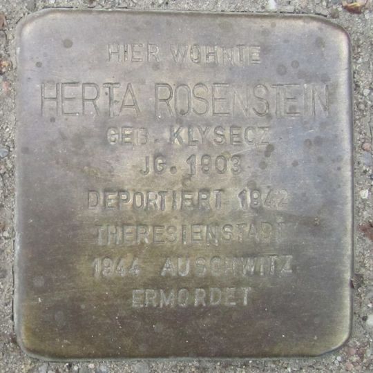 Stolperstein en memoria de Herta Rosenstein