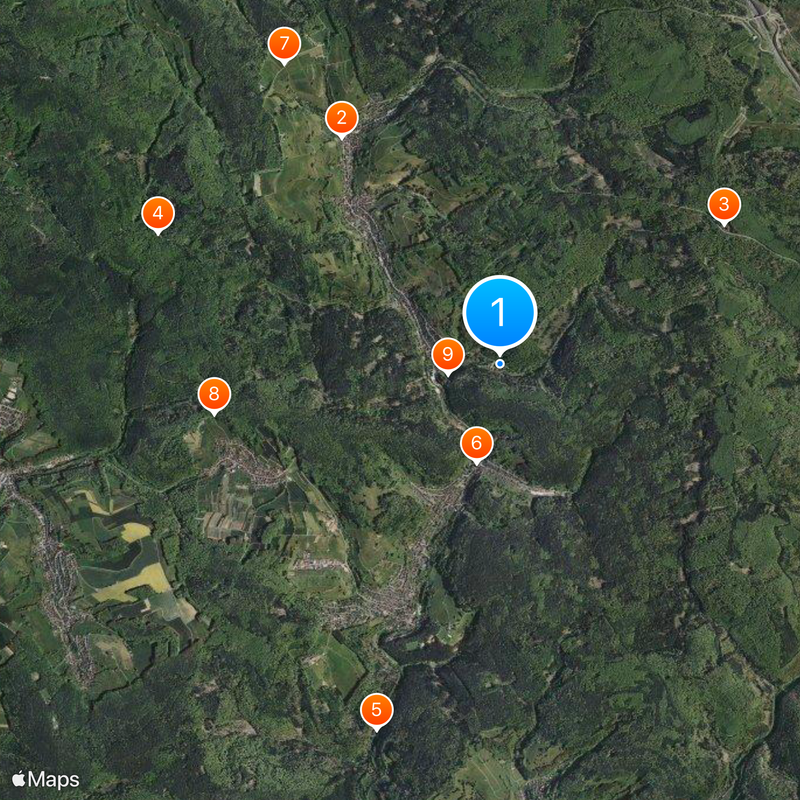 Schloss Mespelbrunn Mapa