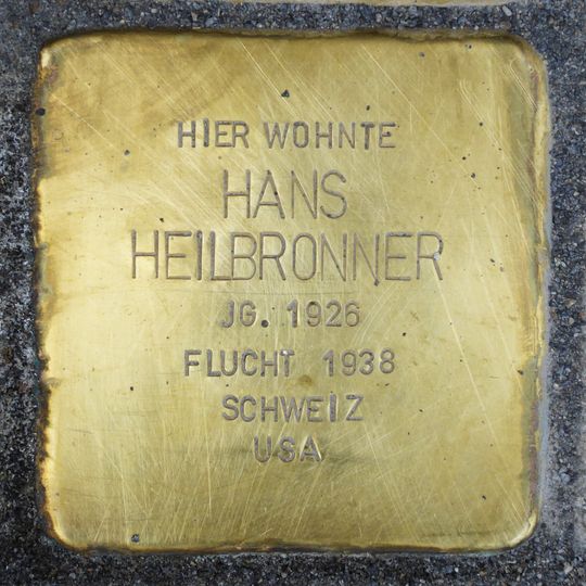 Stolperstein en memoria de Hans Heilbronner