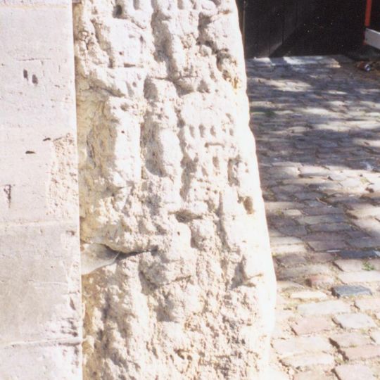 Stone on the east corner of Magdalen Tower, in the High Street