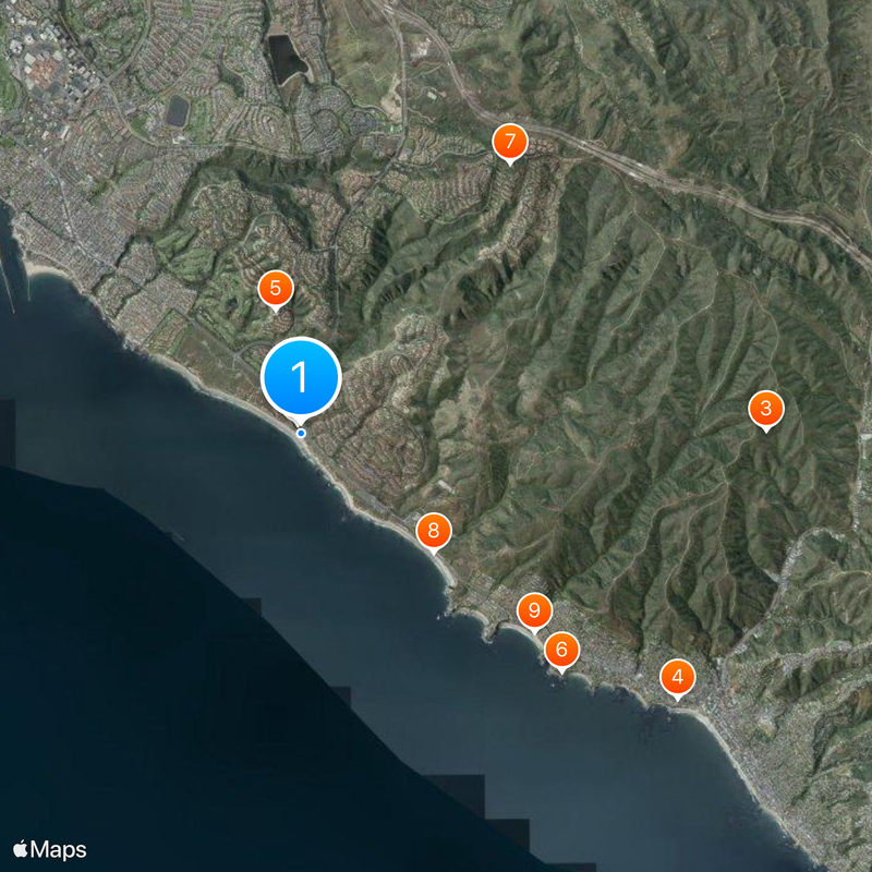 Crystal Cove State Park Carte