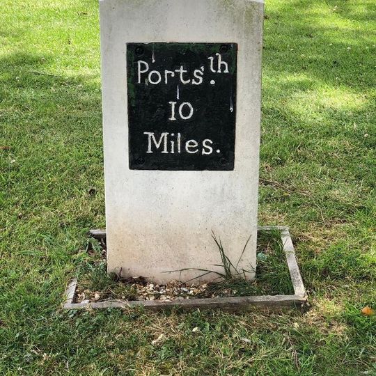 Milestone, village green, Hambleton Road, Denmead