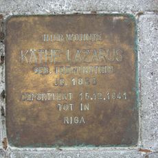 Stolperstein à la mémoire de Käthe Lazarus