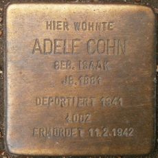 Stolperstein dedicated to Adele Cohn
