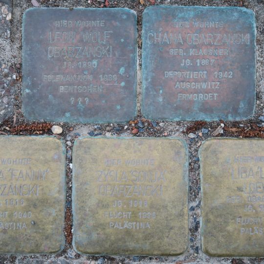 Stolperstein en memoria de Fajgla ‚Fanny‘ Obarzanski