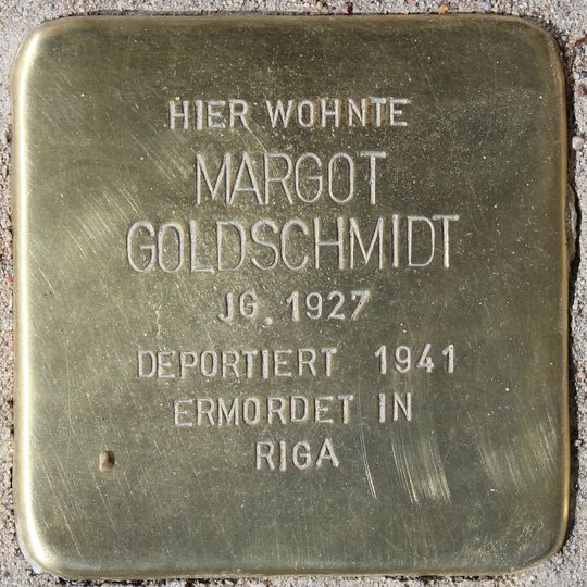 Stolperstein dedicated to Margot Goldschmidt