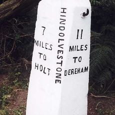 Milestone, 60yds N of drive to Raw Hall