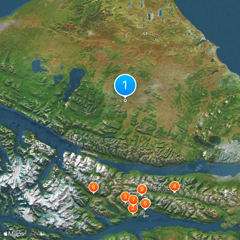 Isla Grande de Tierra del Fuego Map