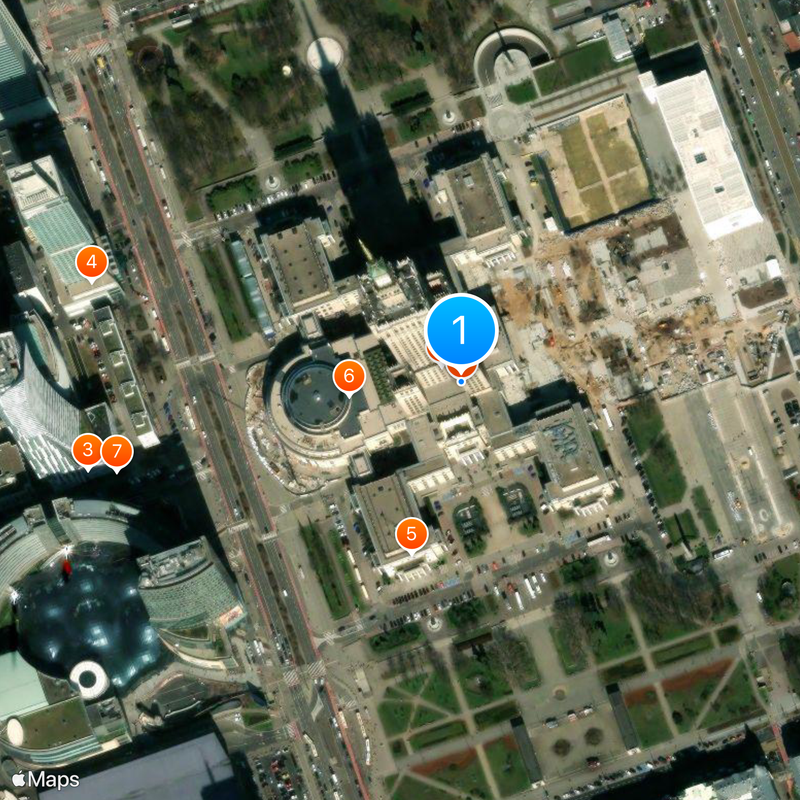 Palacio de la Cultura y la Ciencia Mapa