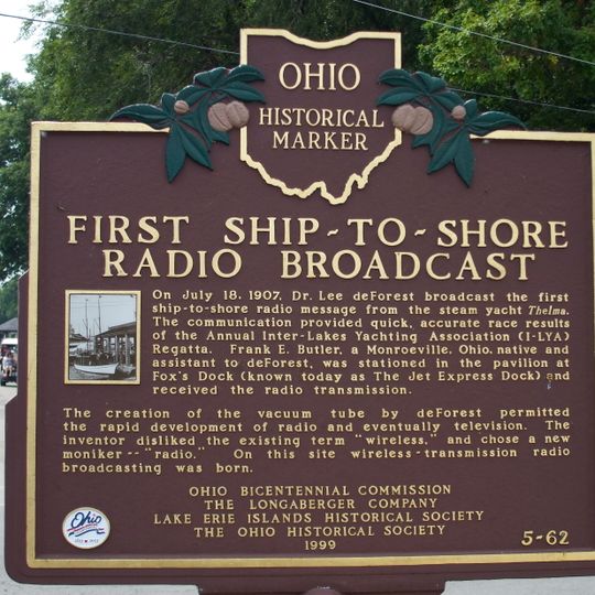 First Ship-To-Shore Radio Broadcast