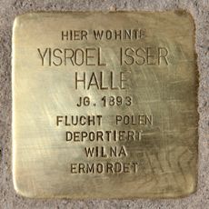 Stolperstein dedicated to Yisroel Isser Halle