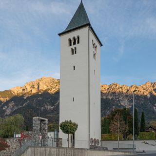 Church tower of the demolished parish church St. Lawrence in Schaan