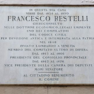 Targa commemorativa a Francesco Restelli