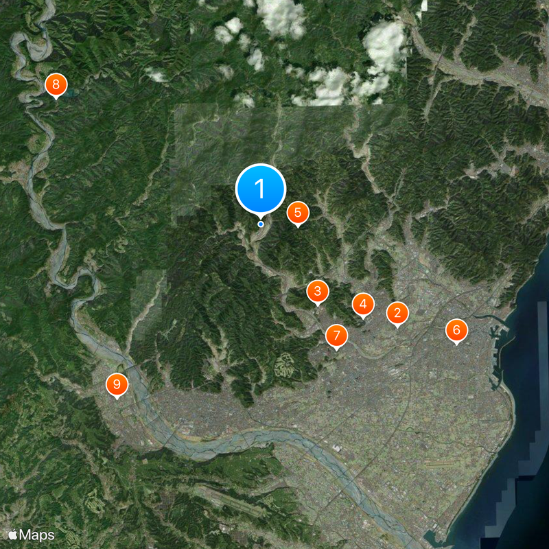 하나쿠라의 난 Karte