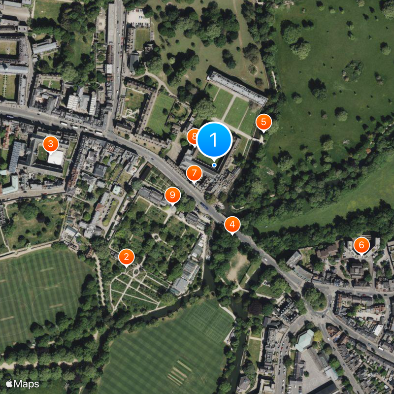 Magdalen College Map