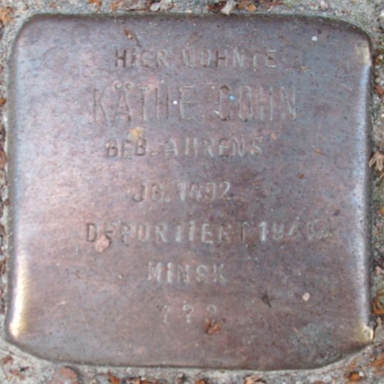Stolperstein dedicated to Käthe Cohn