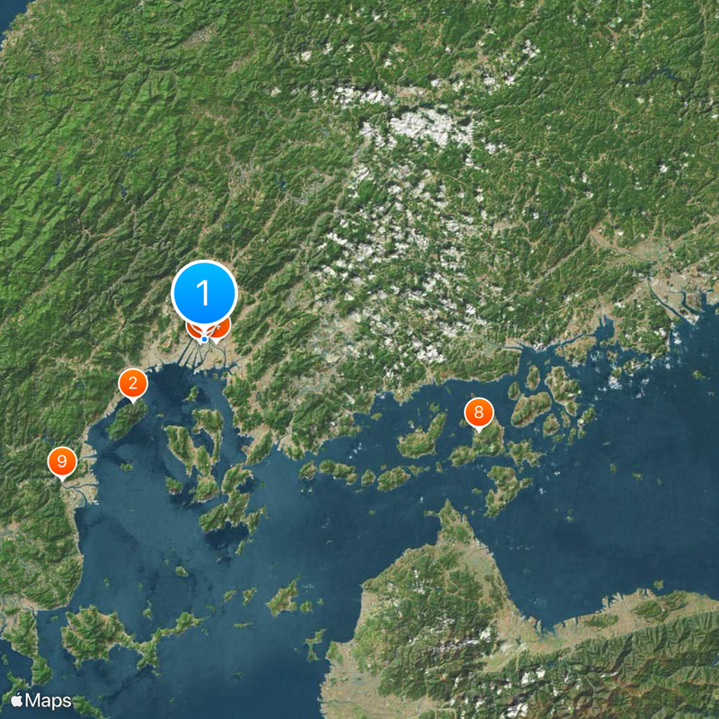 Prefektura Hiroszima Mapa
