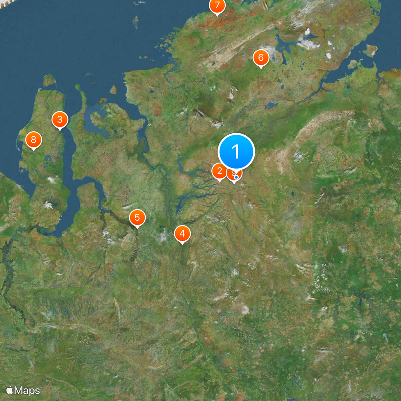 Wyżyna Środkowosyberyjska Mapa