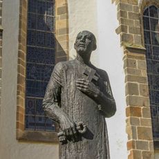 Socha svatého Sarcandera v Uničově na Kostelním náměstí