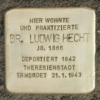 Stolperstein dedicated to Dr. Ludwig Hecht