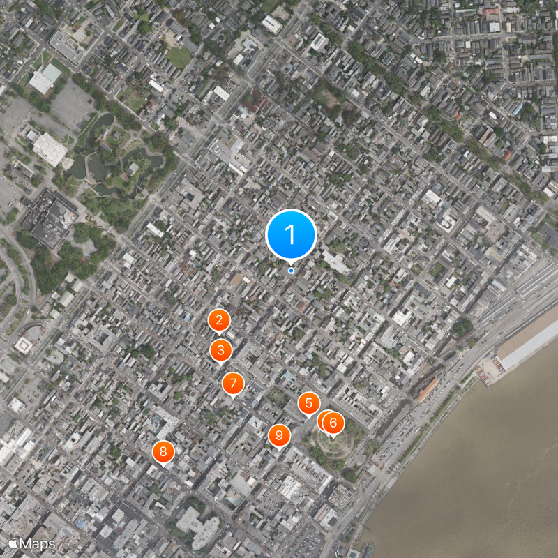 Lafitte's Blacksmith Shop Map