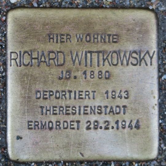 Stolperstein en memoria de Richard Wittkowsky
