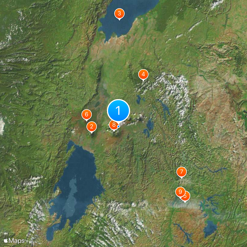 Volcanoes National Park Map