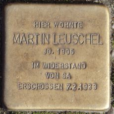 Stolperstein à la mémoire de Martin Leuschel