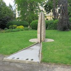 Fontána v parku za soudem v Chomutově