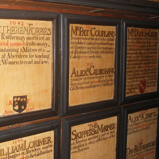 Mortification Board commemorating Katherine Forbes, Lady Rothiemay